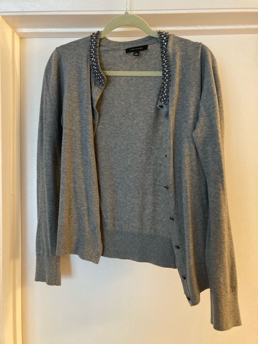Grey embellished cardigan  